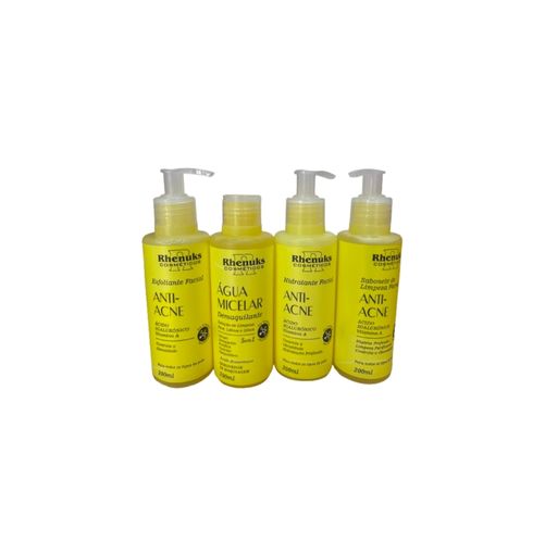 KIT SKIN CARE- ANTI-ACNE 4 PECAS - RHENUKS 200ML
