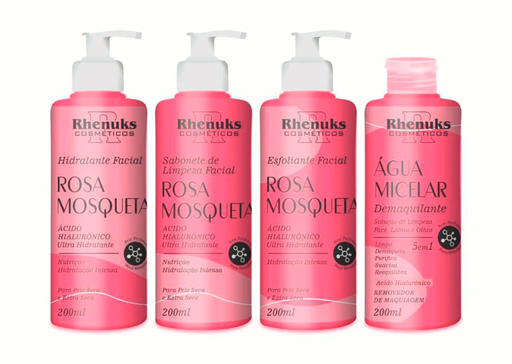 [KIT SKIN CARE-ROSA MOSQUETA 4 PECAS - RHENUKS 200ML] KIT SKIN CARE-ROSA MOSQUETA 4 PECAS - RHENUKS 200ML