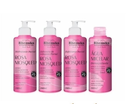 [KIT SKIN CARE-ROSA MOSQUETA 4 PECAS - RHENUKS 200ML] KIT SKIN CARE-ROSA MOSQUETA